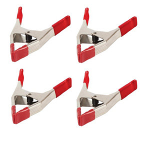 x4 Bessey Metal Spring Clamp Heavy Duty 51mm Opening PVC Grips and Faces XM5EU