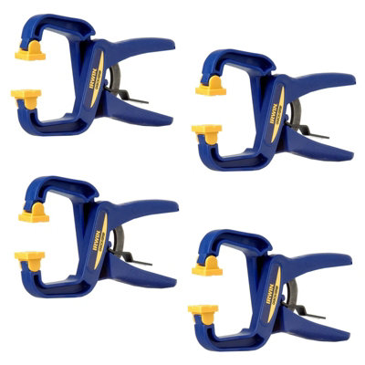 X4 Irwin Quick Grip 38mm 1 1/2 Inch Handi Clamps 20kg Non Marking Q/G59100