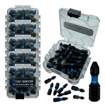 X5 BAP 25PC Impact Torsion PZ2 Pozi 2 Screwdriver Set Drill Bits Impact Driver