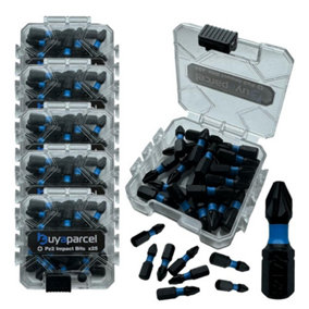 X5 BAP 25PC Impact Torsion PZ2 Pozi 2 Screwdriver Set Drill Bits Impact Driver