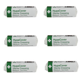 X6 HypaCover Sterile Dressing HSE Compliant 1st Aid Bandage 12cm Medium D7631