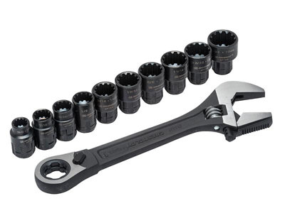 X6 Pass-Thru Adjustable Wrench Set 11 Piece