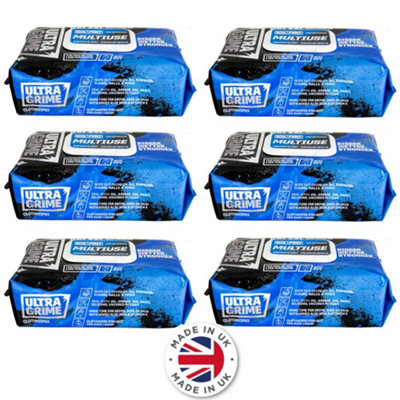 x6 Uniwipe Ultra Grime Ultragrime Industrial Multi-Purpose Cleaning Wipes X100
