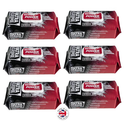 X6 Uniwipe Ultragrime Textured Power Scrub Surface BBQ Cleaning Hand Wipes X80
