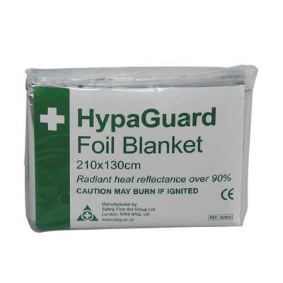 X8 Safety First Aid Large Foil Blanket Large Adult 210cm 130cm Q2023