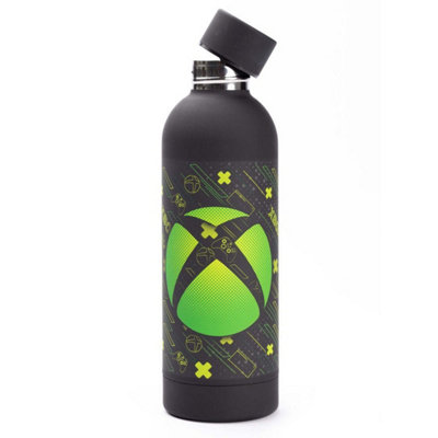 Xbox Stainless Steel Water Bottle Black/Green (One Size)