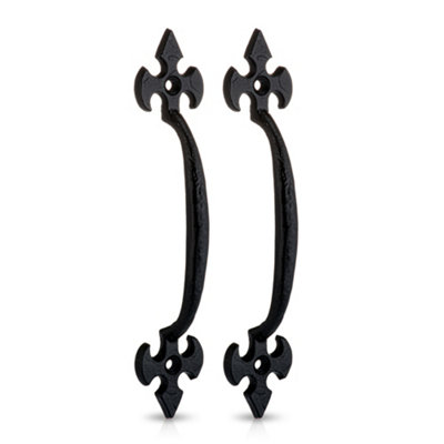 XFORT 160mm Black Fleur De LYS Door Handle Pull | DIY At B&Q