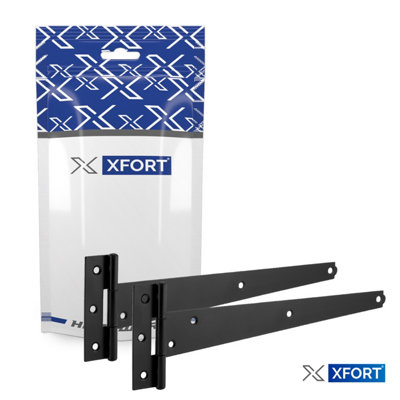 XFORT 2 Pack 250 mm T-Hinge Black Japanned - 6