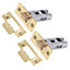 XFORT 2 Pack 65mm Polished Brass Tubular Latch Mortice Door Latch
