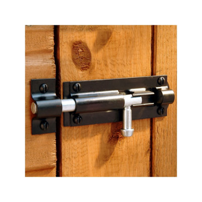 XFORT 2 Pack Heavy Duty Tower Bolt Black 100mm (4") - 4