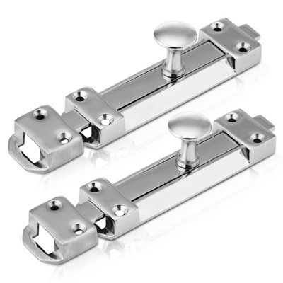 XFORT 2 Pack Polished Chrome Heavy Door Bolt