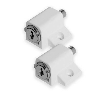 XFORT 2 Pack White Patio Door Lock & Window Locks for UPVC Windows