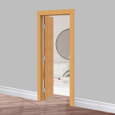 XFORT 3 Inch (75mm) Satin Chrome Ball Bearing Hinges, Steel Door Hinge for Wooden Doors (4 Pairs)