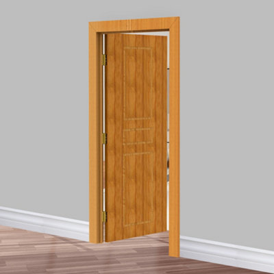 XFORT 4 Inch (100mm) Polished Brass Ball Bearing Hinges, Steel Door Hinge for Wooden Doors (1.5 Pairs)