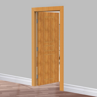 XFORT 4 Inch (100mm) Satin Chrome Ball Bearing Hinges, Steel Door Hinge for Wooden Doors (1.5 Pairs)