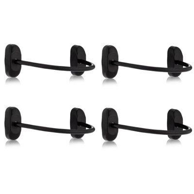 XFORT 4 Pack Viper Fixed Cable Window Restrictor in Black