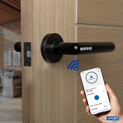 XFORT Bluetooth Smart Door Handle Matt Black