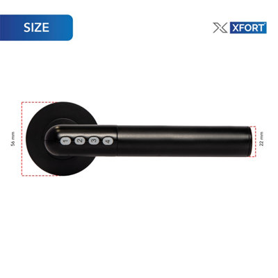 XFORT Bluetooth Smart Door Handle Matt Black - 3