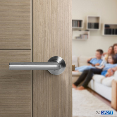 XFORT Bluetooth Smart Door Handle Satin Stainless Steel