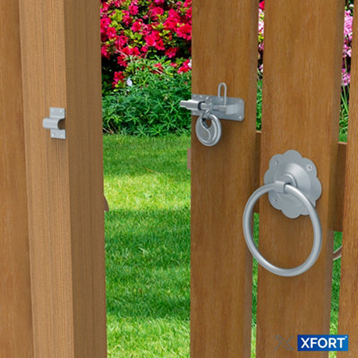 XFORT Bright Zinc Plated Ring Gate Kit Complete with T Hinges, Brenton ...