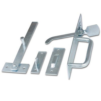 XFORT Bright Zinc Suffolk Gate Latch, Garden Catch