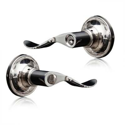 XFORT Cabriole Entrance Knob Set Polished Chrome for Internal Doors