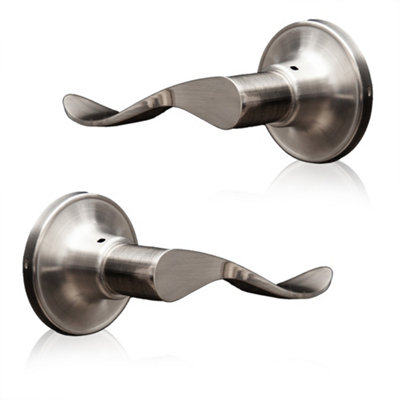 XFORT Cabriole Passage Knob Set Satin Chrome for Internal Wooden Doors