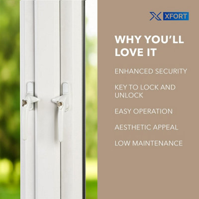 XFORT Cockspur Right Window Handle Installation Kit in Polished Chrome