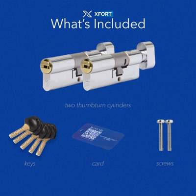 XFORT COLOSSUS 3 Star Keyed Alike Euro Cylinder Lock 35EX/35T (70mm) - 6