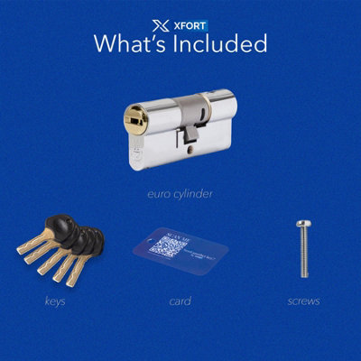 XFORT COLOSSUS 3 Star Kitemarked Euro Cylinder Lock 40EX/50 (90mm) - 6