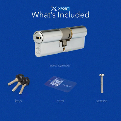 XFORT COLOSSUS 3 Star Kitemarked Euro Cylinder Lock 45EX/45 (90mm)