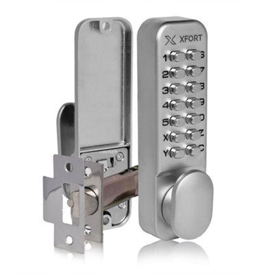 XFORT Digital Door Lock Satin Chrome Keypad Combination Lock