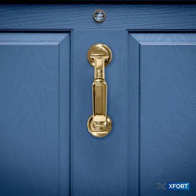 XFORT Doctor Door Knocker Polished Brass