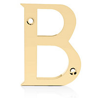XFORT Front Door Letter, Letter B, Polished Brass