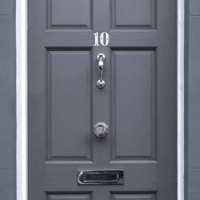 XFORT Front Door Number, Number 0, Polished Chrome
