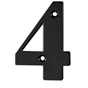 XFORT Front Door Number, Number 4, Black