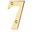 XFORT Front Door Number, Number 7, Polished Brass