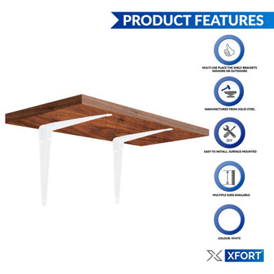 XFORT London Shelf Brackets White - 3