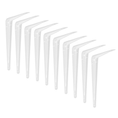 XFORT London Shelf Brackets White, 10 Pack, 5 x 4 inch