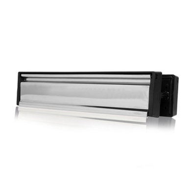 XFORT MailPlate Slimline 12" Letterplate Polished Chrome, 40-80mm Price Comparisons | Compare The Build