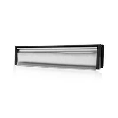 XFORT MailPlate Slimline 12" Letterplate Satin Chrome, 40-80mm Price Comparisons | Compare The Build