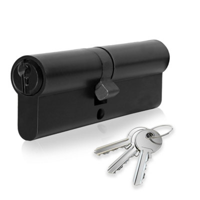 XFORT Matt Black Euro Cylinder Lock 40/40 (80mm)