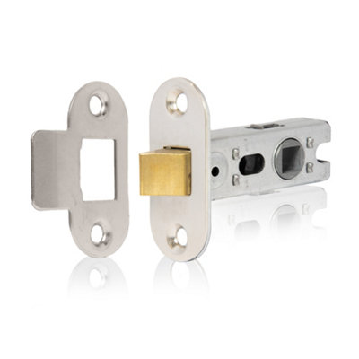 XFORT Nickel Plated Radius Tubular Latch, A 65mm Nickel Plated Radius Tubular Latch for Internal Wooden Doors.