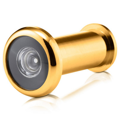 XFORT Polished Brass Door Viewer, Wide Angle Door Spy Hole