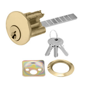 XFORT Polished Brass Rim Cylinder, Night Latch Replacement Cylinder