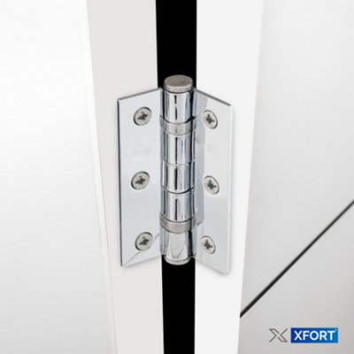 XFORT Polished Chrome Liberty Lever On Rose Lock Pack, Complete Lock Set