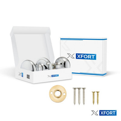 XFORT Polished Chrome Victorian Style Rim Knob - 7