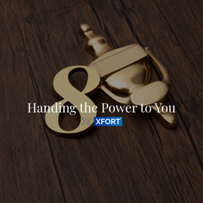 XFORT Premium Range Traditional Polished Brass Rim Lock Set with Rim Knob - 6
