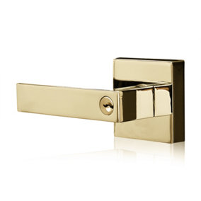 XFORT Quad Entrance Knob Set Polished Brass for Internal Doors