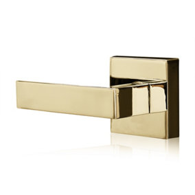 XFORT Quad Passage Knob Set Polished Brass for Internal Wooden Doors